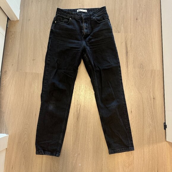 Zara Straight Leg Black Jeans - Picture 1 of 3